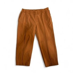 A New Day Cropped Pintuck Pants Burnt Orange XXL Minimalist Work Office